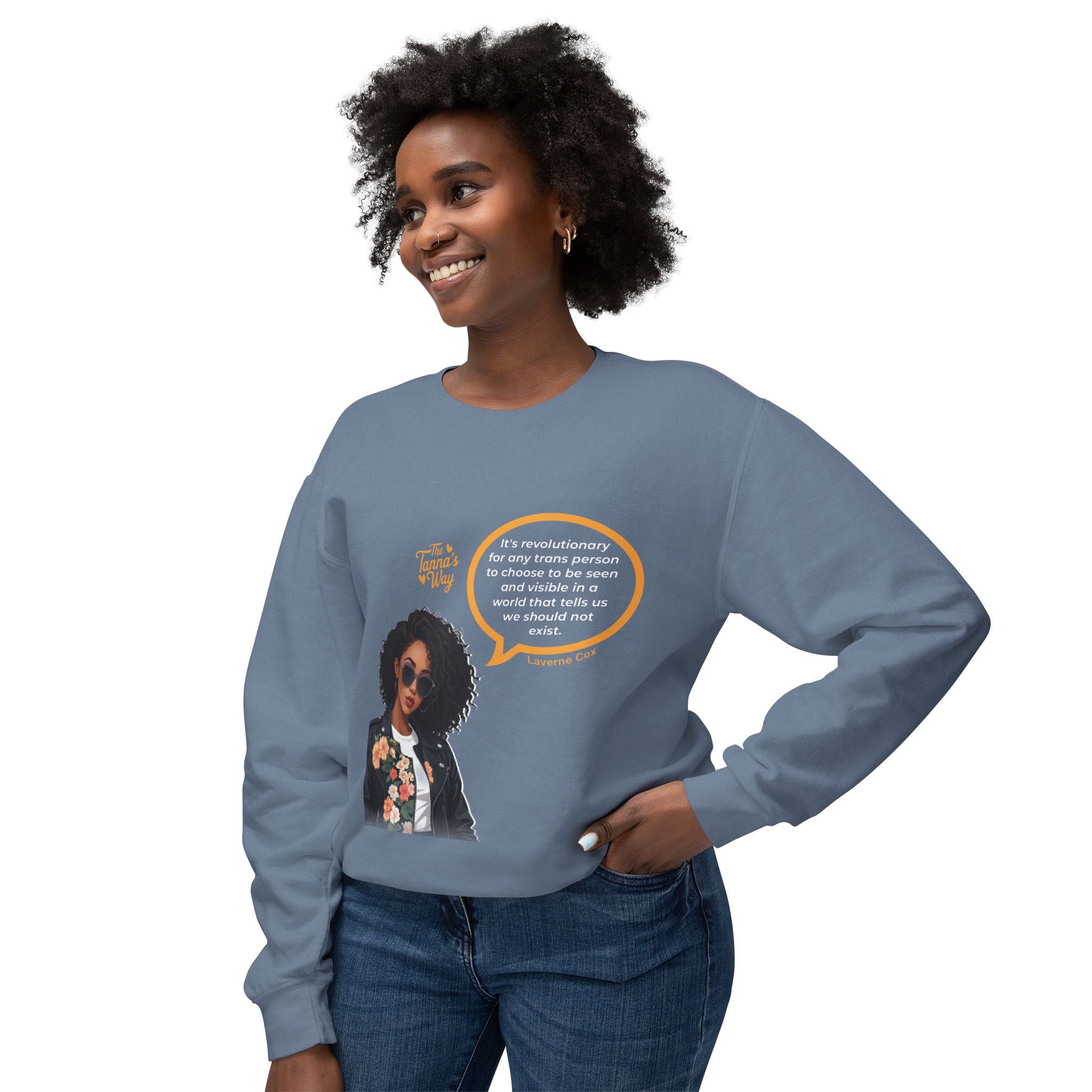 Laverne Cox | Unisex Lightweight Crewneck Sweatshirt